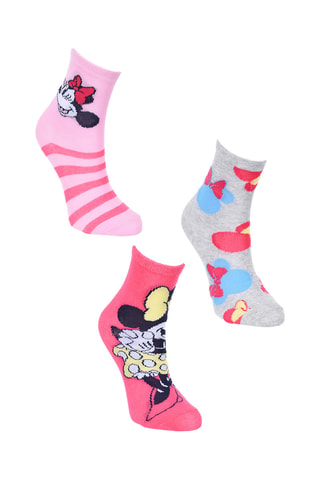 3 pares de calcetines Minnie Disney - Multicolor