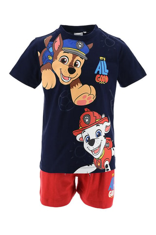 Camiseta y short Chase y Marshall La Patrulla Canina - Azul marino