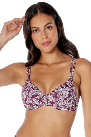Haut de maillot Bordeaux et blanc