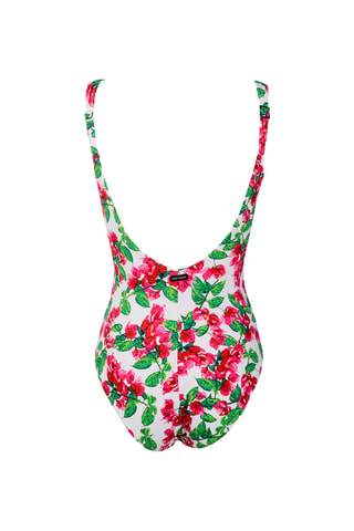 Maillot 1 pièce - Fuchsia et vert