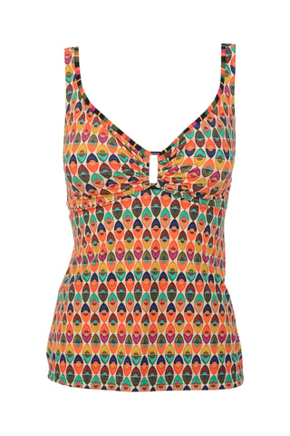 Top de bain - Orange et turquoise