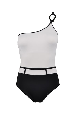 Maillot 1 pièce asymétrique - Noir
