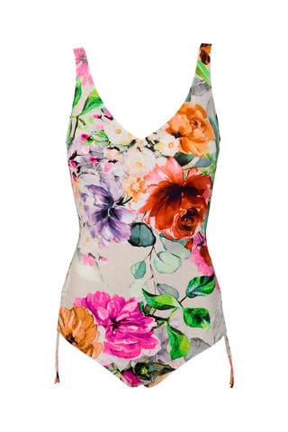 Maillot 1 pièce - Blanc et fuchsia