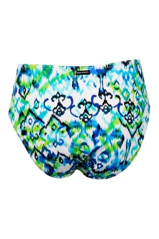 Bas de maillot taille haute - Blanc et bleu