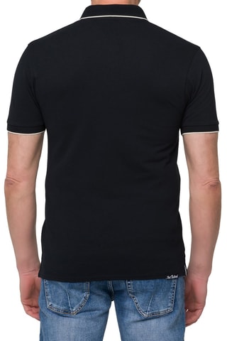 Polo regular - Preto - Preto e bege