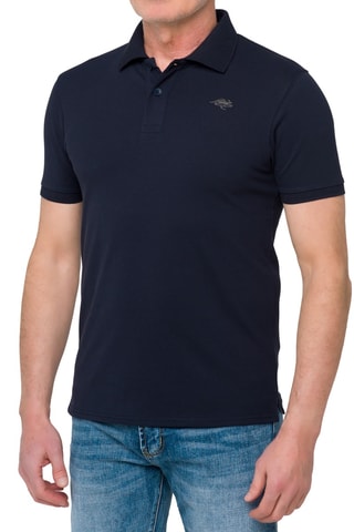 Polo regular Stoney - Azul-marinho e preto