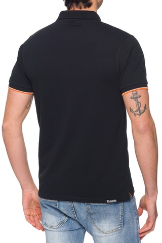 Polo Lizard - Preto - Laranja e preto