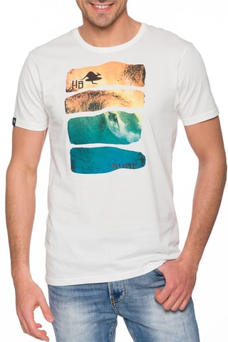 T-shirt Waves Branco - Branco