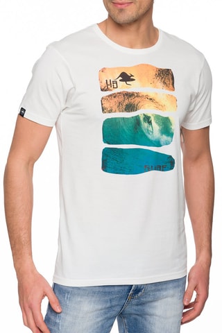 T-shirt Waves Branco - Branco