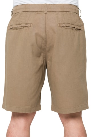Bermudas regular em linho Sandbar - Caqui