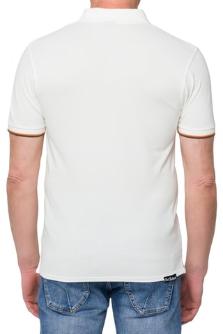 Polo regular Lizard - Branco e caqui