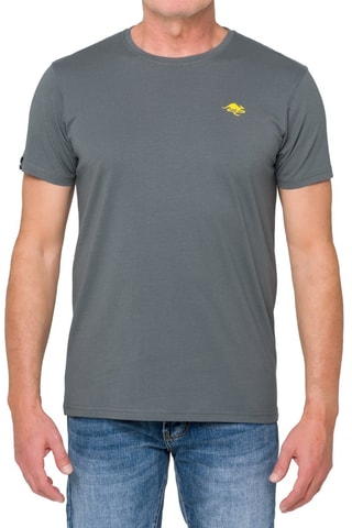 T-shirt regular - Cinzento - Amarelo e cinzento