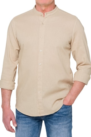 Camisa regular em linho Tongareva - Bege