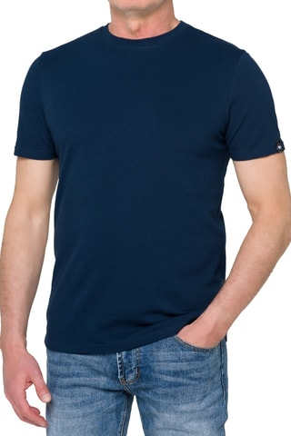 T-shirt regular Pangai piquet - Azul-marinho