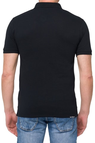 Polo regular - Preto - Preto e verde