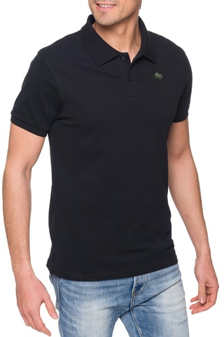Polo regular - Preto - Preto e caqui