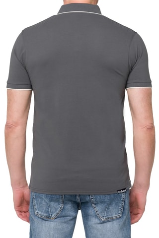 Polo regular Mareeba - Branco e cinzento