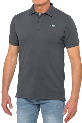Polo regular Stoney - Azul e cinzento