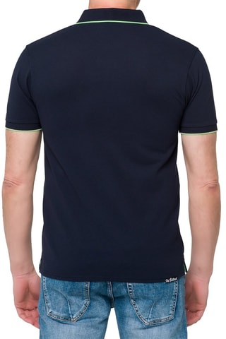Polo regular - Azul-marinho - Azul-marinho e verde