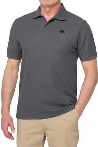 Polo regular Kitami - Cinzento e preto