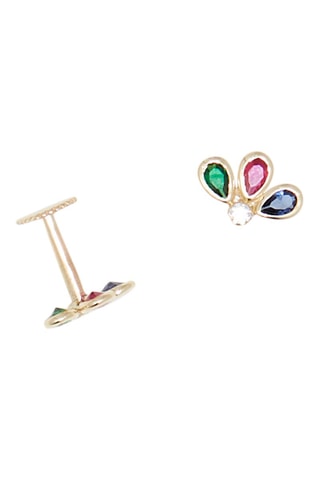 ##Puce de cartilage Trio de Pétales - Or jaune