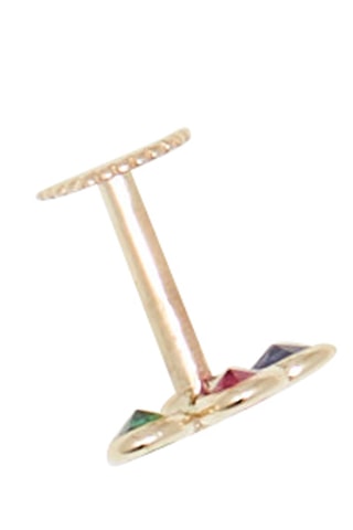 ##Puce de cartilage Trio de Pétales - Or jaune
