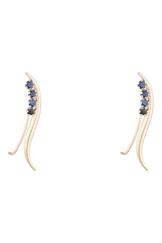 ##Boucles d'oreilles Saphirs Lines - Or jaune et saphirs