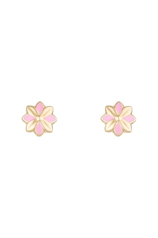 ##Puces Jolies Petites Fleurs - Or jaune