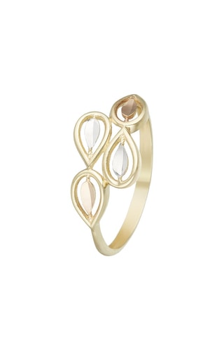 ##Bague Four petals -  Or jaune, or rose et or blanc