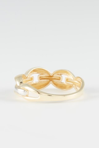 ##Bague Grain de café - 
Or jaune et blanc