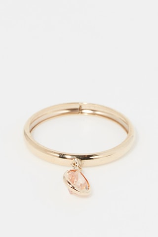 ##Bague Médaillon Orange - Or jaune