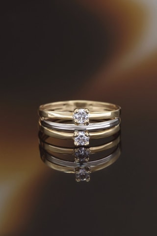 ##Bague Florine Or jaune, or blanc et or rose