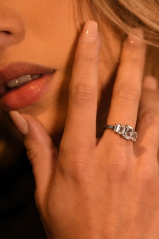 ##Bague Escalier Or blanc