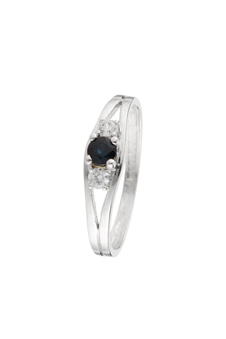 ##Bague Saphir - Or blanc et saphir