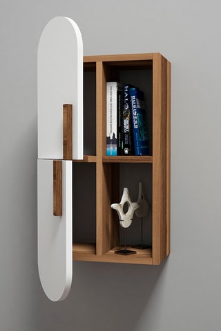 Etagère murale 2 niveaux - 35 x 22 x 80 cm
