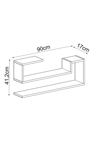 Etagère murale - 3 niveaux - 90 x 41,2 x 17 cm