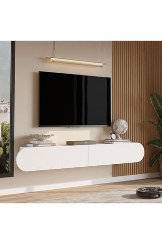 Meuble TV 2 abattants Lum - 160 x 29,5 x 29,1 cm