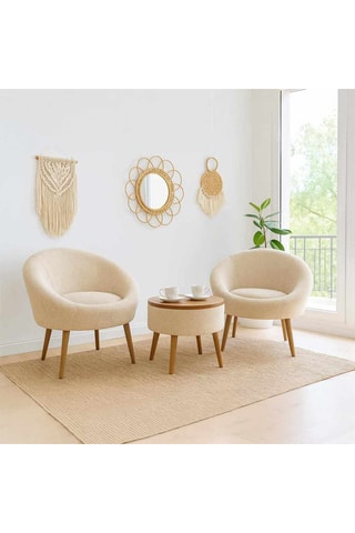 2 fauteuils et table basse