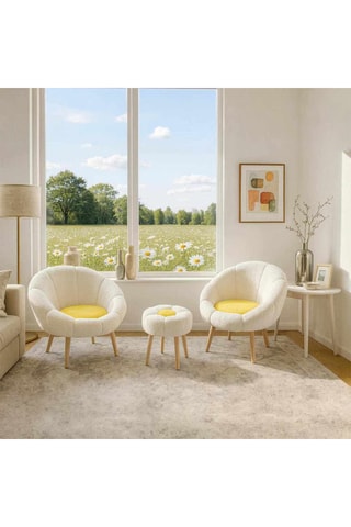 2 fauteuils et pouf