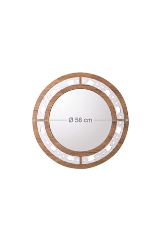 Miroir - 58 x 58 x 0,8 cm - Bois - 