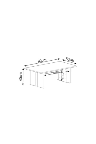 Table basse - 90 x 50 x 40 cm