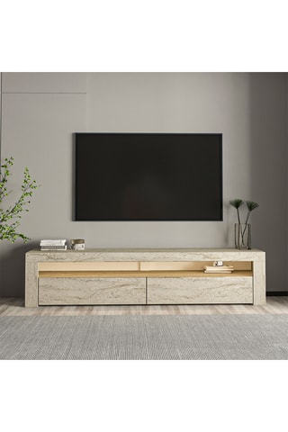 Meuble TV 2 tiroirs - 150 x 46,8 x 36,8 cm