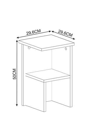 Etagère 3 niveaux - 29,6 x 50 x 29,6 cm