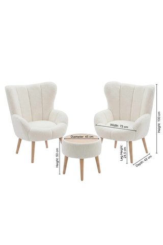 2 fauteuils et pouf