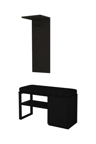 Banc-coffre et porte-manteau