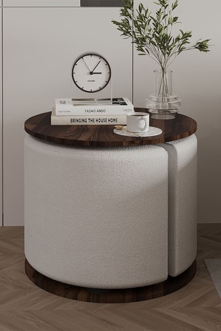 Table d'appoint et pouf