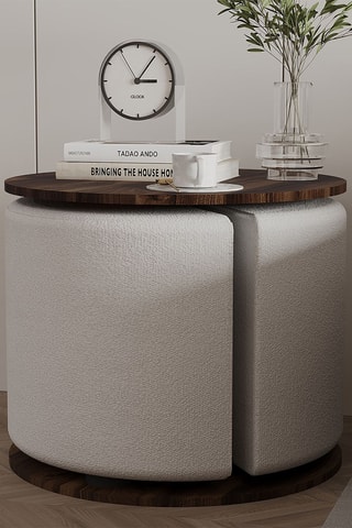Table d'appoint et pouf