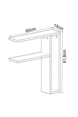 Etagère de salle de bain - 61,8 x 60 x 15 cm
