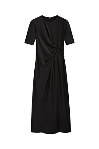 Vestido preto com argola - Preto