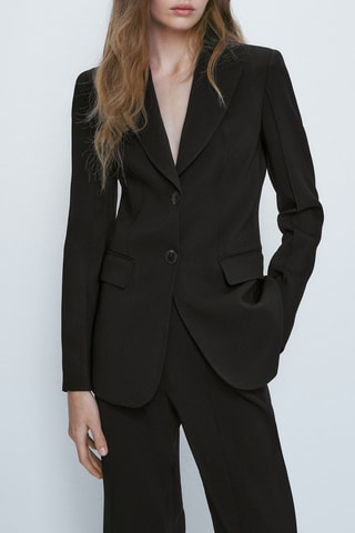Veste de costume noire surpiqûre - Noir